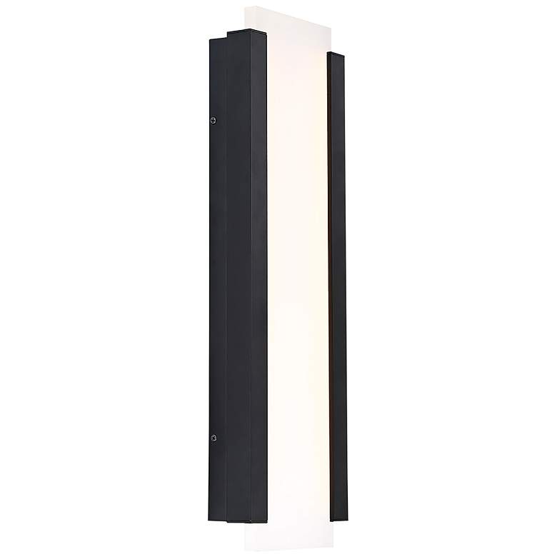Image 1 WAC Fiction 20" High Black LED Outdoor Wall Light