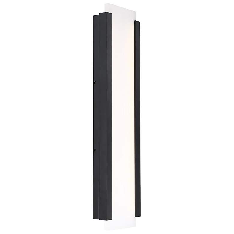 Image 1 WAC Fiction 26" High Black LED ADA Outdoor Wall Light