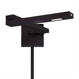 Image2 of WAC Flip 22" Wide Black Left Facing Plug-In Swing Arm Wall Light more views