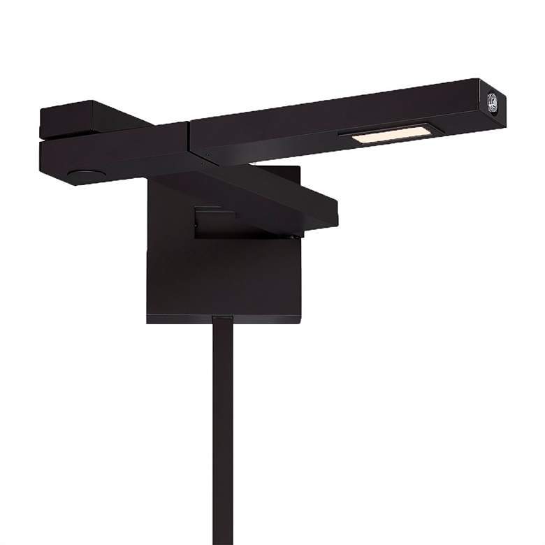 Image 2 WAC Flip 22" Wide Black Left Facing Plug-In Swing Arm Wall Light more views