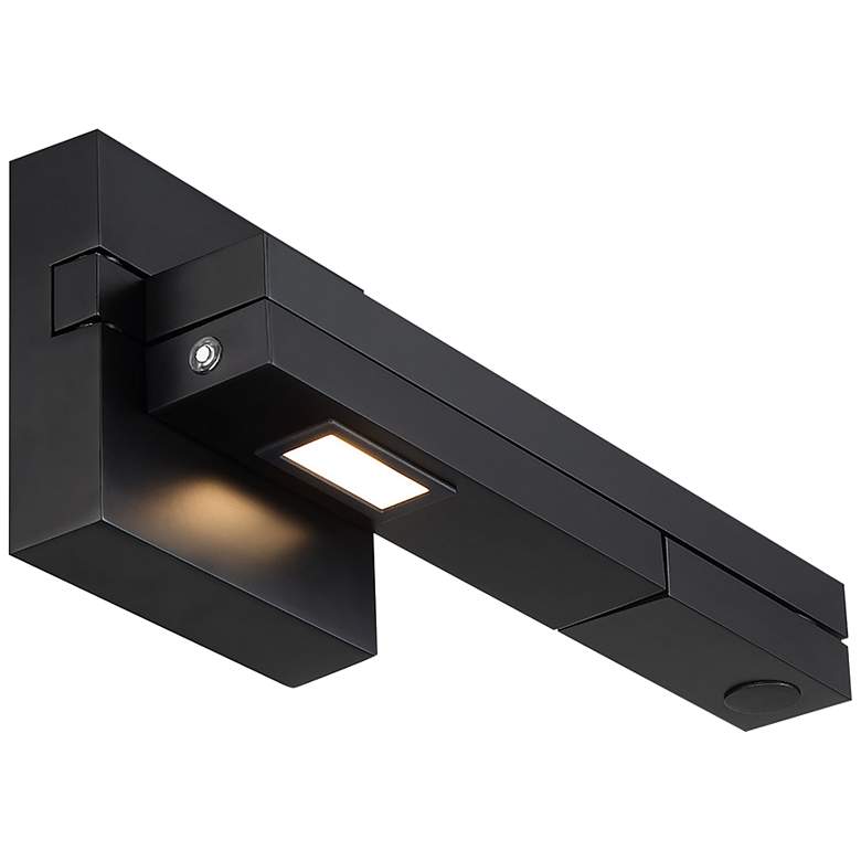 Image 1 WAC Flip 22" Wide Black Right Facing Plug-In Swing Arm Wall Light