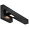WAC Flip 22" Wide Black Right Facing Plug-In Swing Arm Wall Light