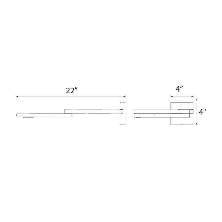 Image 4 WAC Flip 22" Wide Black Right Facing Plug-In Swing Arm Wall Light more views