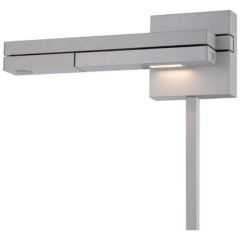 Image 1 WAC Flip Left Facing Titanium Finish LED Adjustable Swing Arm Wall Lamp