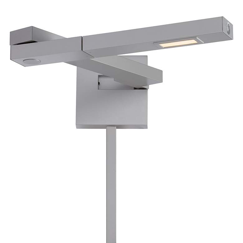 Image 2 WAC Flip Left Facing Titanium Finish LED Adjustable Swing Arm Wall Lamp more views