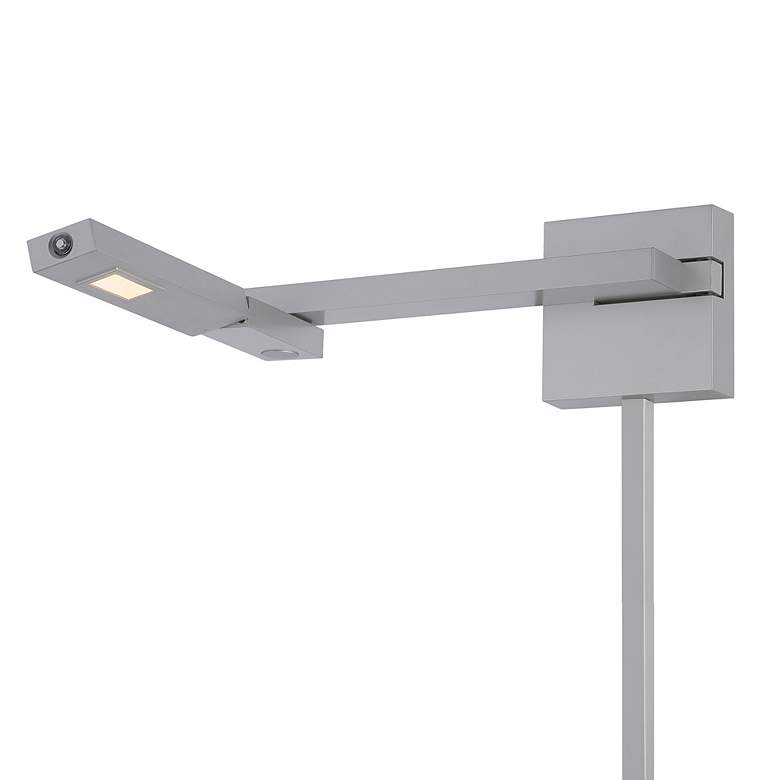 Image 3 WAC Flip Left Facing Titanium Finish LED Adjustable Swing Arm Wall Lamp more views