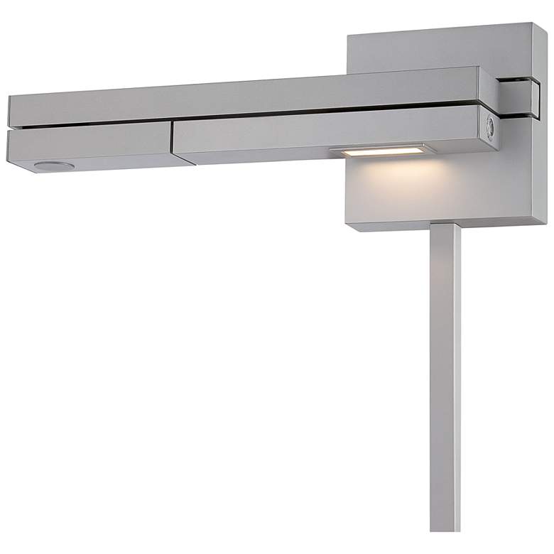 Image 1 WAC Flip Titanium LED Left Swing Arm Wall Lamp