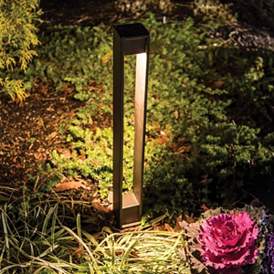 Image4 of WAC Gate 27" High Bronze 2700K LED Bollard Landscape Light more views