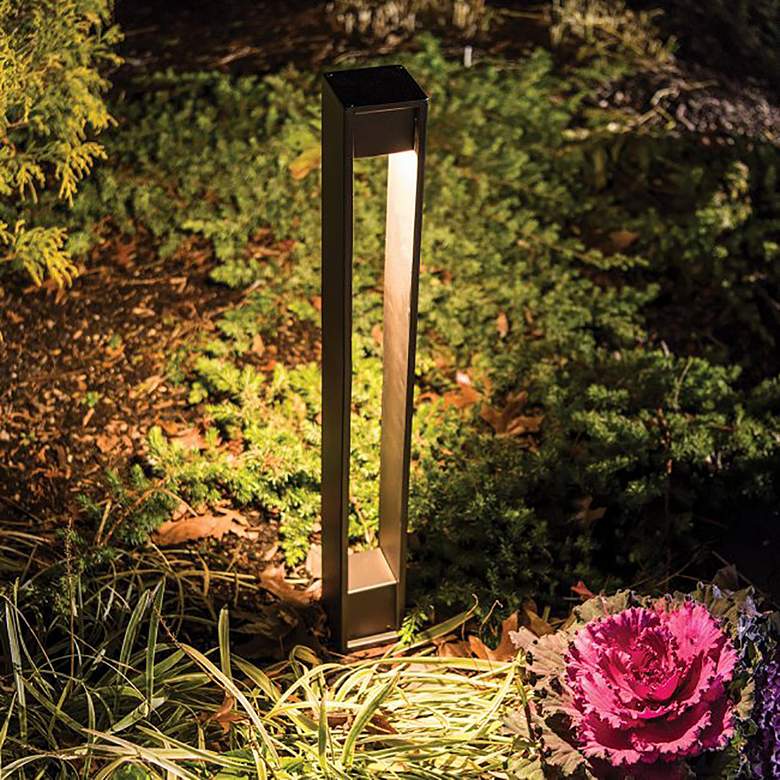 Image 4 WAC Gate 27" High Bronze 3000K LED Bollard Landscape Light more views