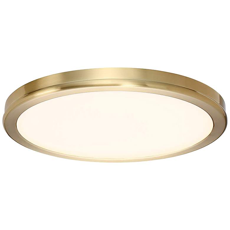 Image 1 WAC Geos 10 1/4" Wide Brushed Brass LED Ceiling Light
