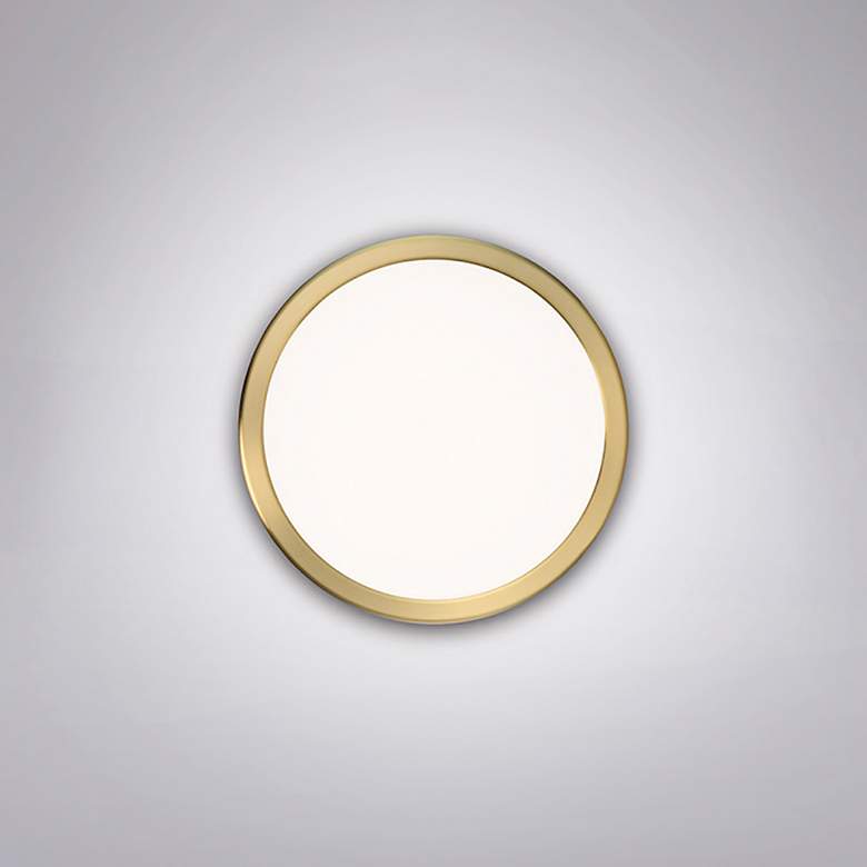 Image 3 WAC Geos 10 1/4" Wide Brushed Brass LED Ceiling Light more views