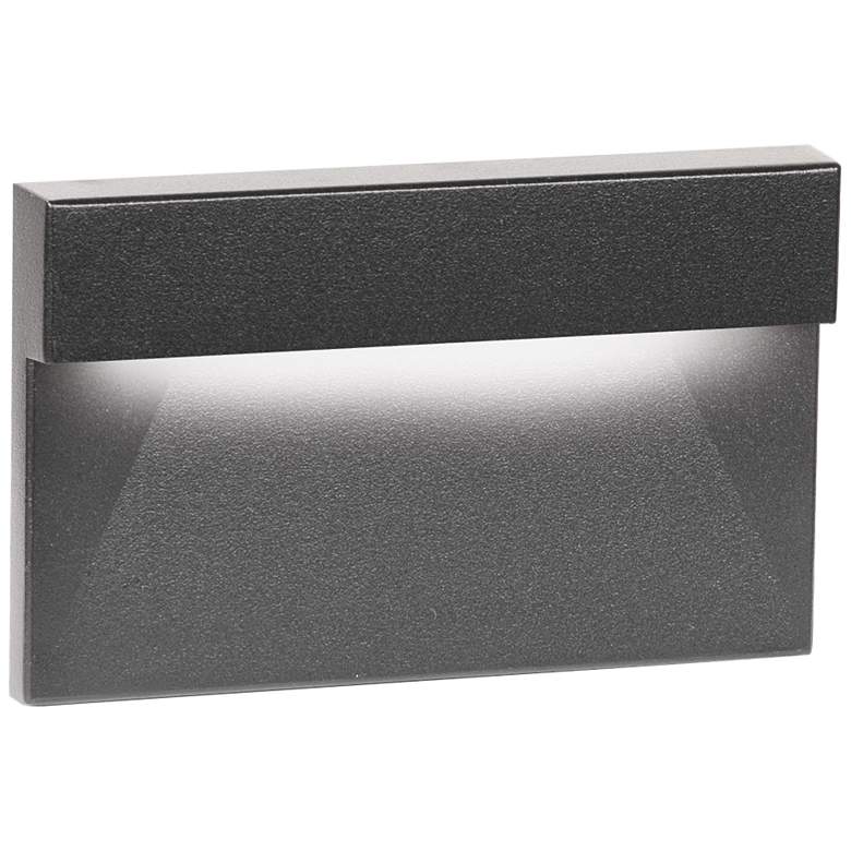 Image 1 WAC Graf 5 inch Wide Black Downward LED Step and Wall Light
