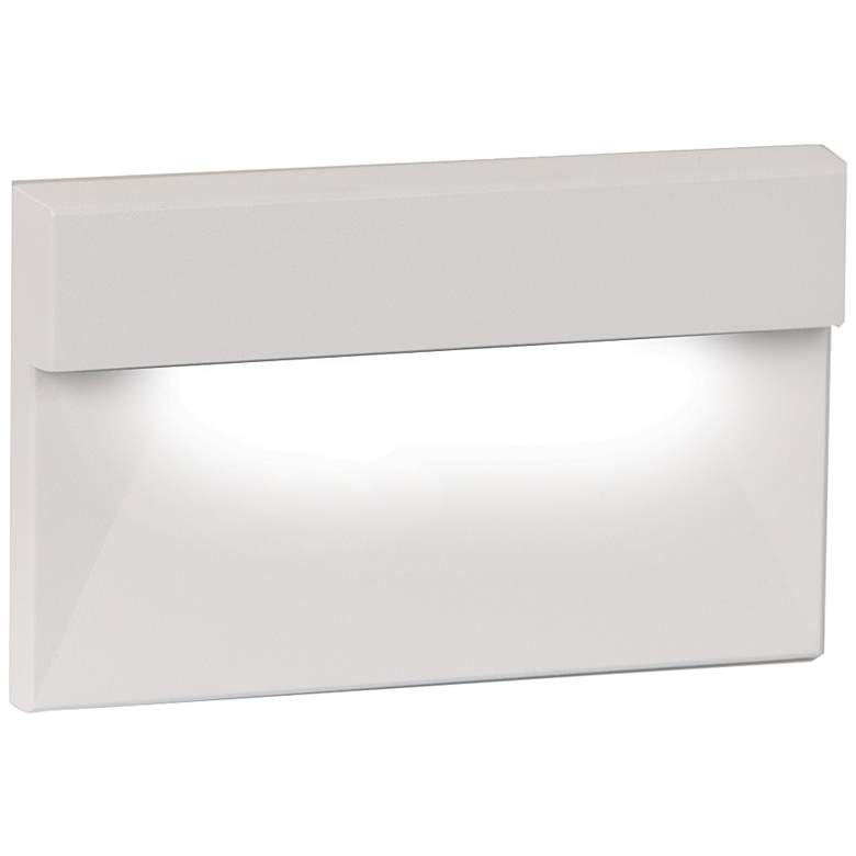 Image 1 WAC Graf 5 inch Wide White Rectangular LED Step and Wall Light