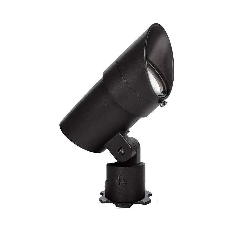 Image 1 WAC Grand Accent 7 1/4 inchH Black 12V LED Landscape Spot Light