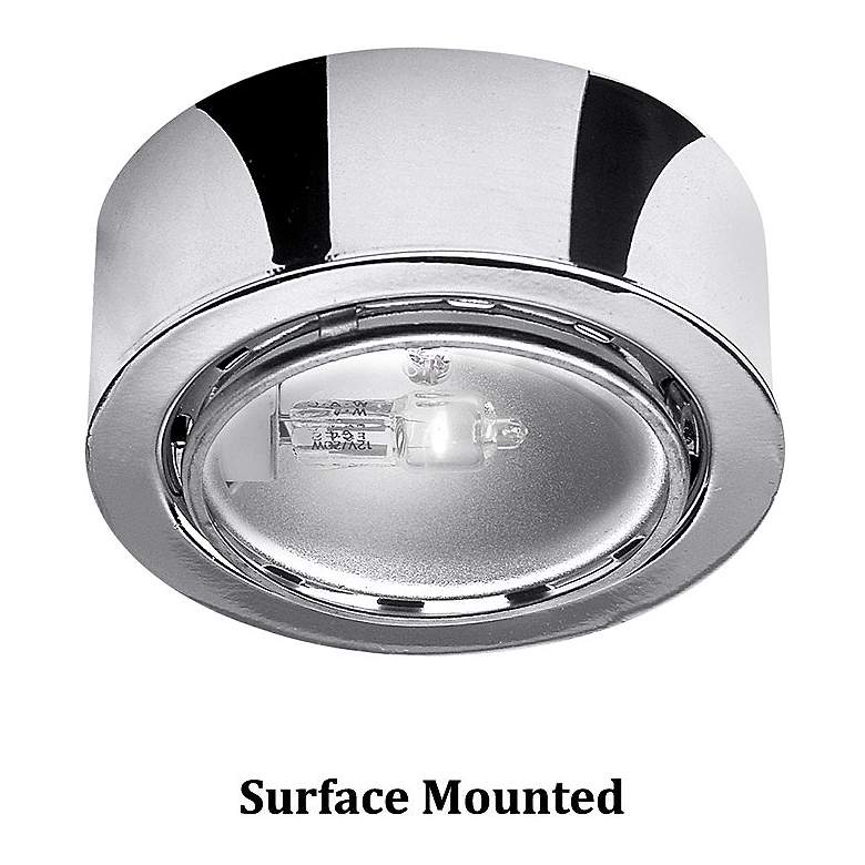 Image 1 WAC Halogen 2.63" Wide Round Chrome Button Light