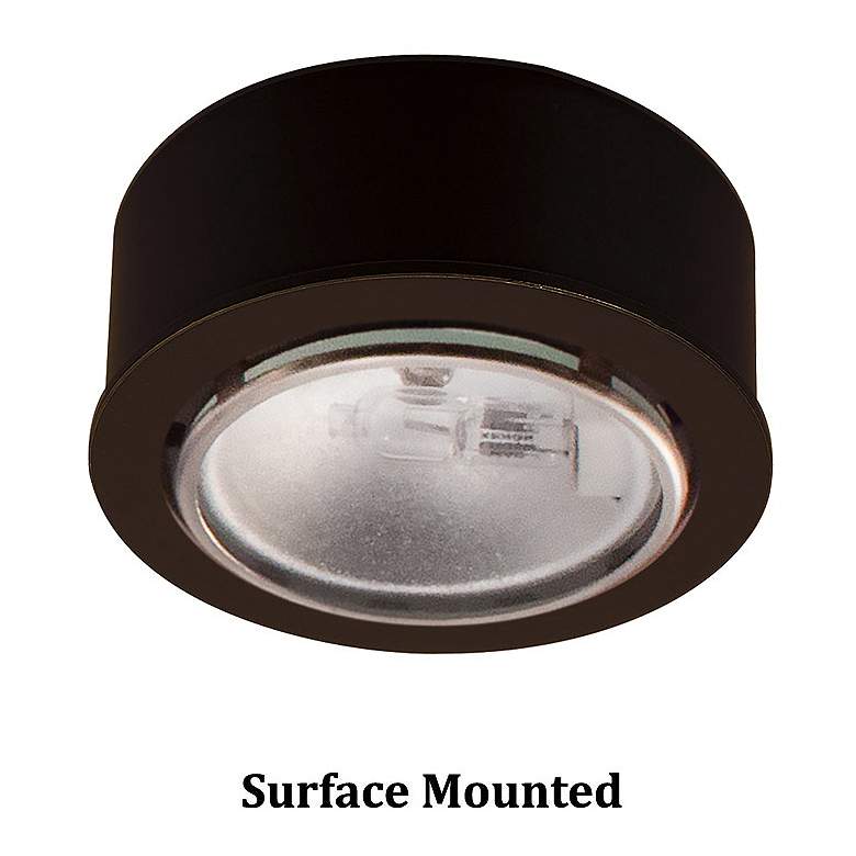 Image 1 WAC Halogen 2.63" Wide Round Dark Bronze Button Light