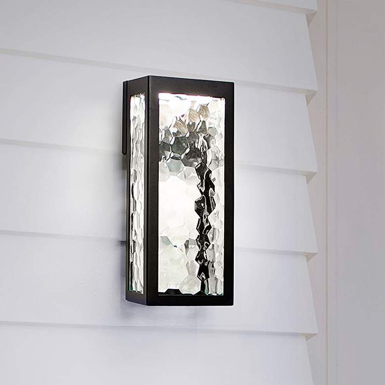 Image 2 WAC Hawthorne 18" High Black LED Outdoor Wall Light