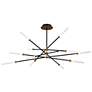 2_WAC Houdini 55 1/4"W Black Aged Brass 12-Light LED Pendant