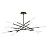 3_WAC Houdini 55 1/4"W Black Aged Brass 12-Light LED Pendant more views