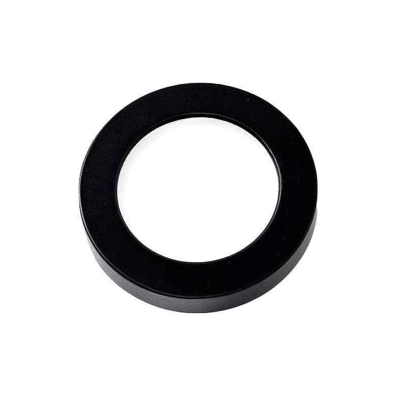 Image 1 WAC HR90 3 inch Wide Black Edge-lit LED Button Light