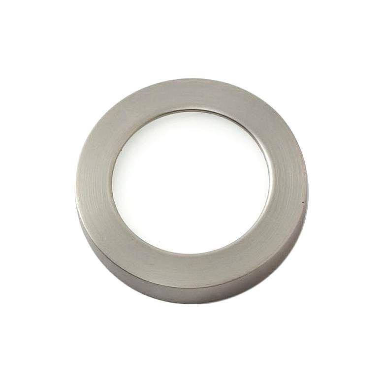 Image 1 WAC HR90 3" Wide Brushed Nickel Edge-lit LED Button Light