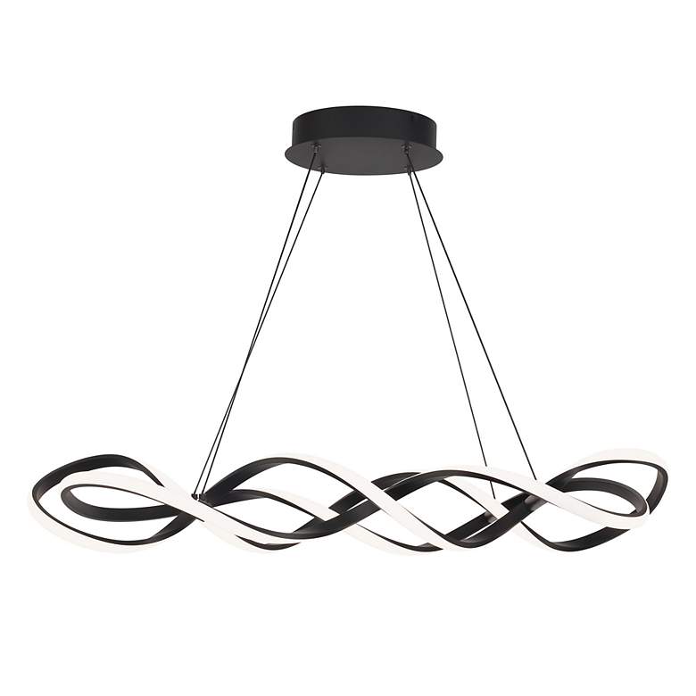 Image 3 WAC Interlace 39" Wide Black Finish Modern Linear Pendant more views