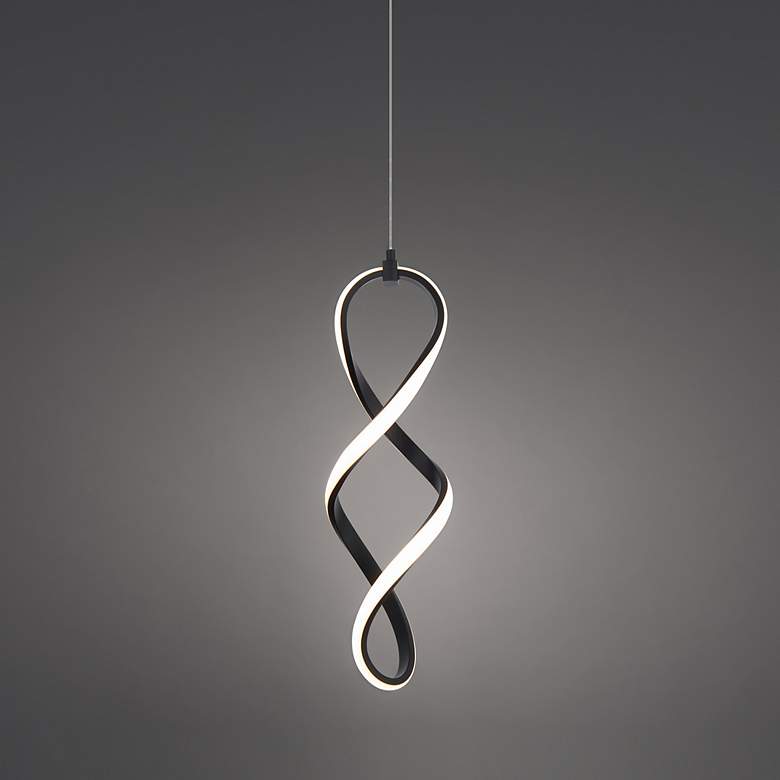 Image 3 WAC Interlace 6" Wide Black LED Mini Pendant more views