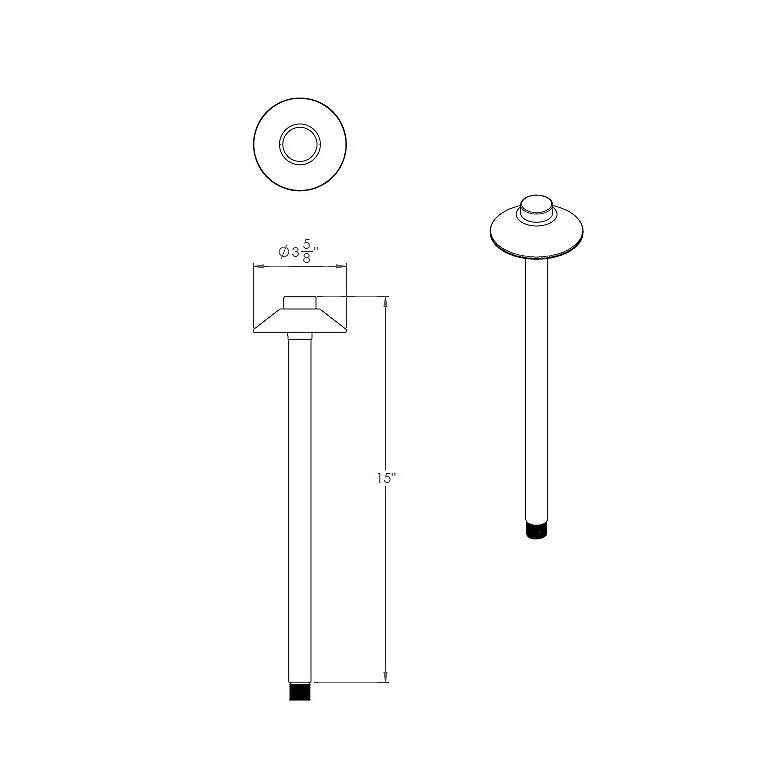 Image 3 WAC Interpath 15" High Bronze 3000K LED Path Light more views