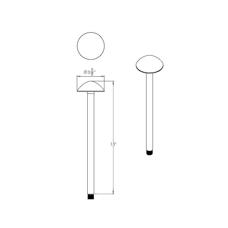 Image 3 WAC Interpath 15" High Bronze Metal 3000K LED Path Light more views