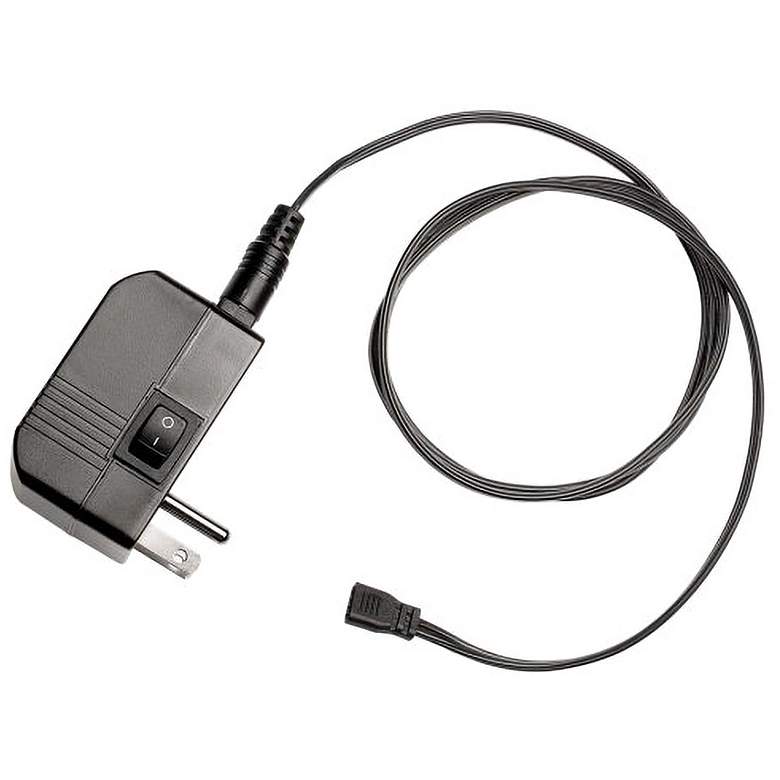 Image 1 WAC InvisiLED 1.62" Wide Black Class 2 Plug-In Transformer