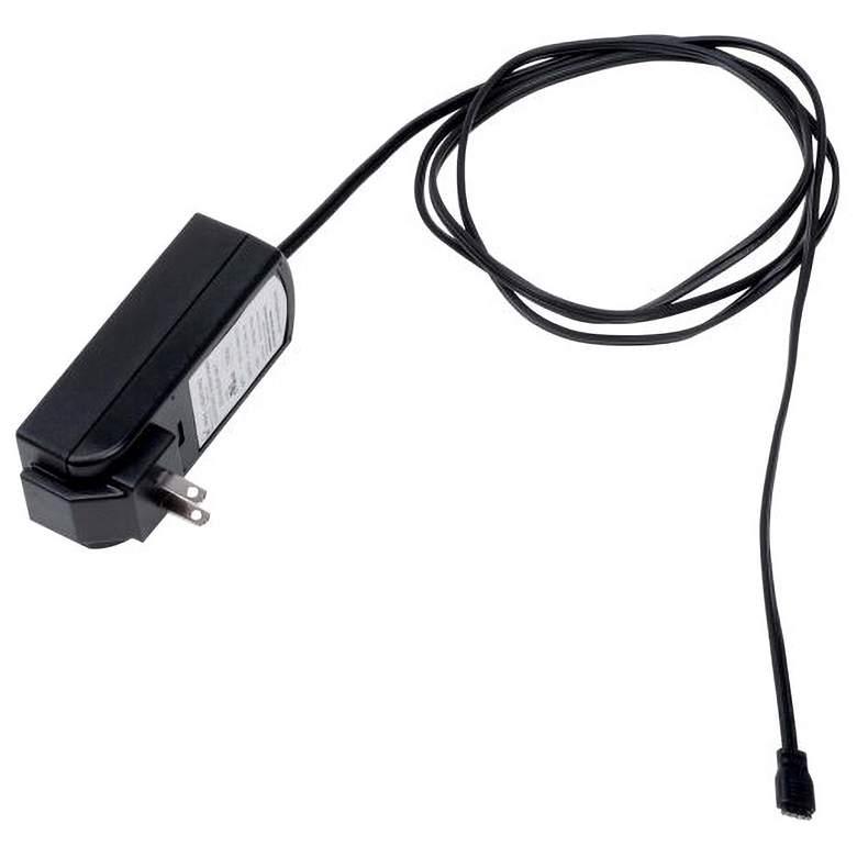 Image 1 WAC InvisiLED 2" Wide Black Class 2 Plug-In Transformer