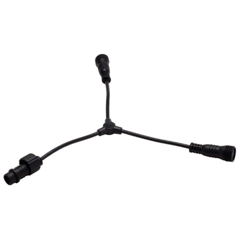 Image 1 WAC InvisiLED 4.75" Wide Black Outdoor 3-way "Y" Connector