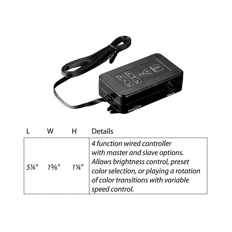 Image 2 WAC InvisiLED Palette 4.75"W Black Indoor Wired Controller more views