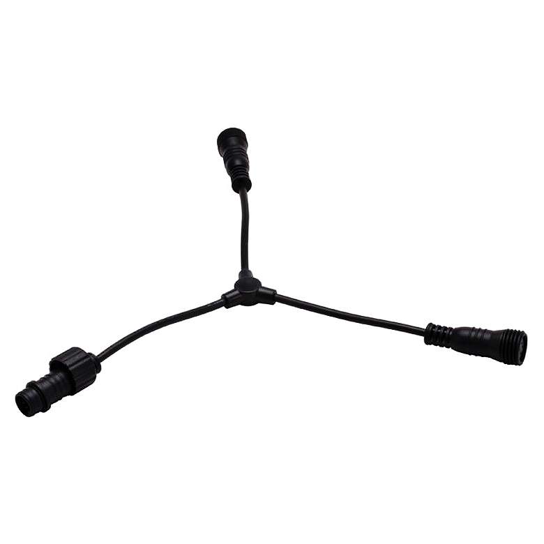 Image 1 WAC InvisiLED Pro 7.5" Wide Black 3-Way "Y" Connector