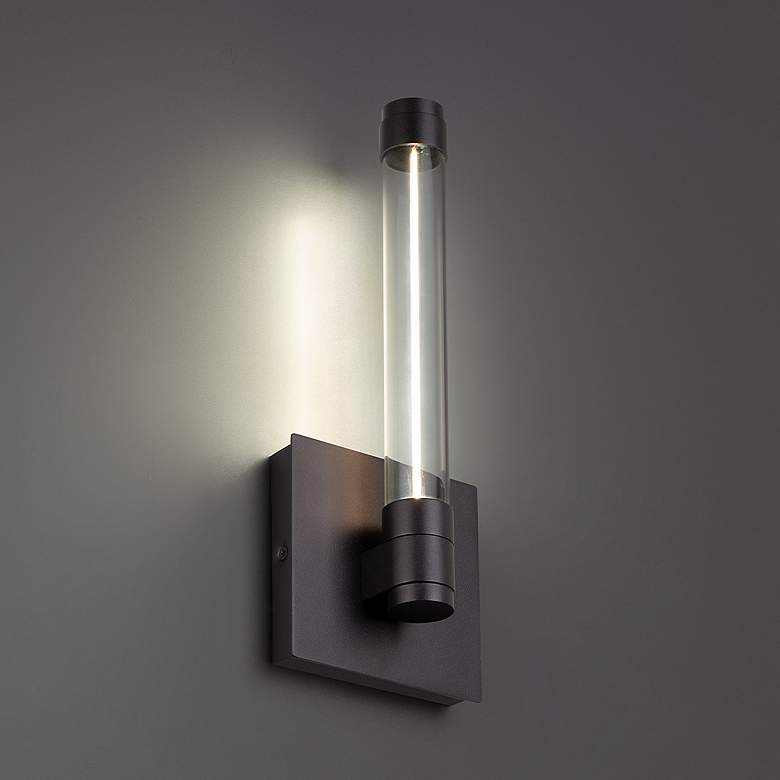 Image 1 WAC Jedi 12 3/4" High Black ADA LED Wall Sconce