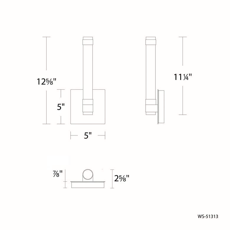 Image 4 WAC Jedi 12 3/4" High Black ADA LED Wall Sconce more views
