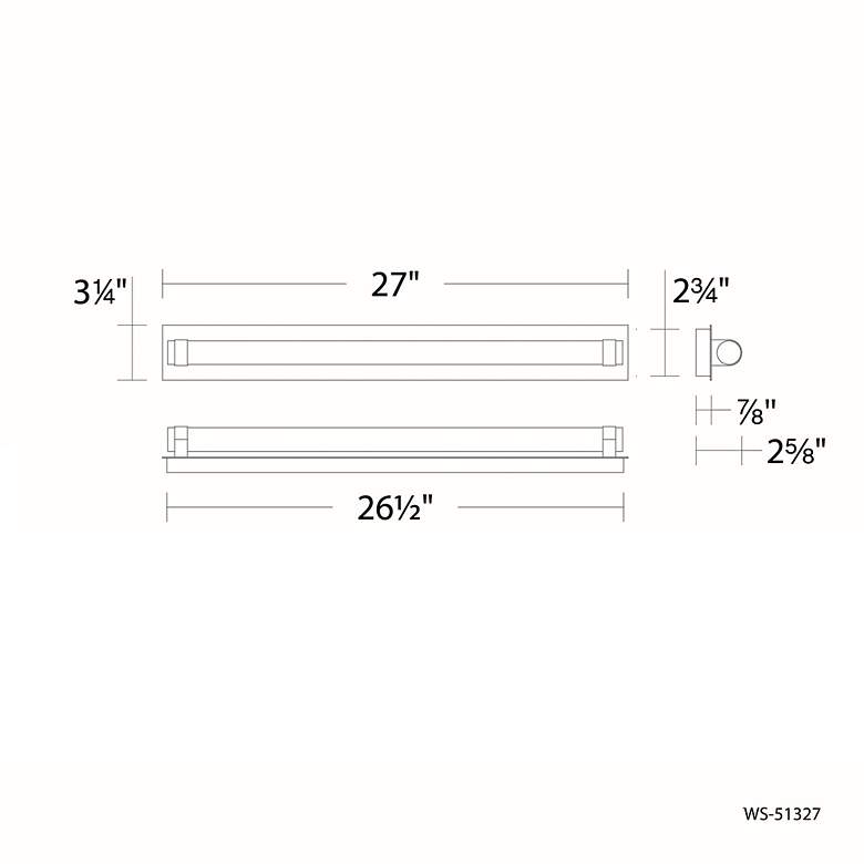 Image 3 WAC Jedi 27" Wide Aged Brass LED Vanity Bath Light more views