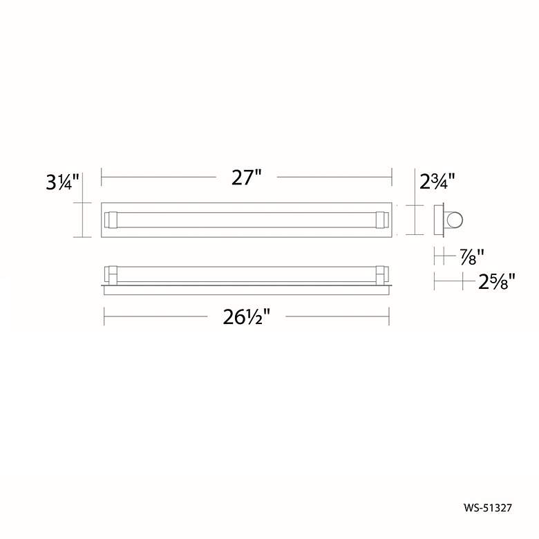 Image 3 WAC Jedi 27" Wide Black LED Vanity Bath Light more views