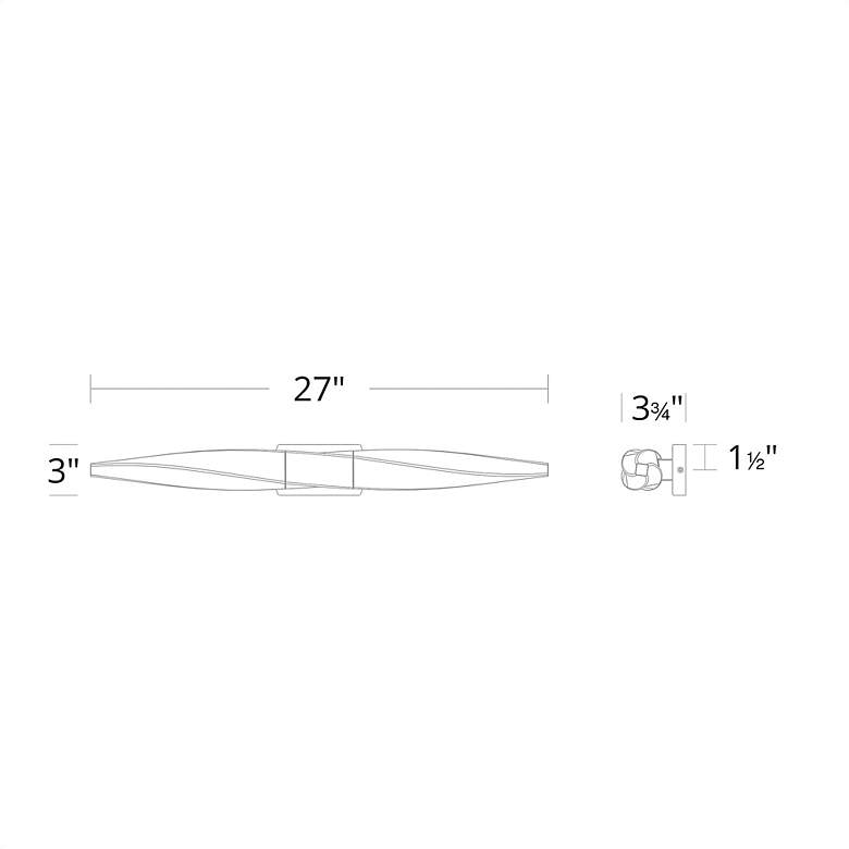 Image 4 WAC Kindjal 27" Wide Polished Nickel LED Vanity Bath Light more views
