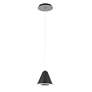3_WAC Kone 6 1/2" Wide Black LED Conical Mini Pendant more views
