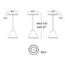 4_WAC Kone 6 1/2" Wide Black LED Conical Mini Pendant more views