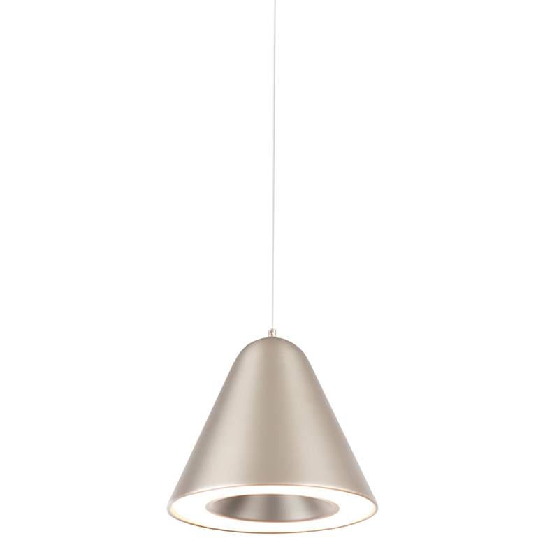 Image 1 WAC Kone 6" Wide Satin Nickel LED Mini Pendant