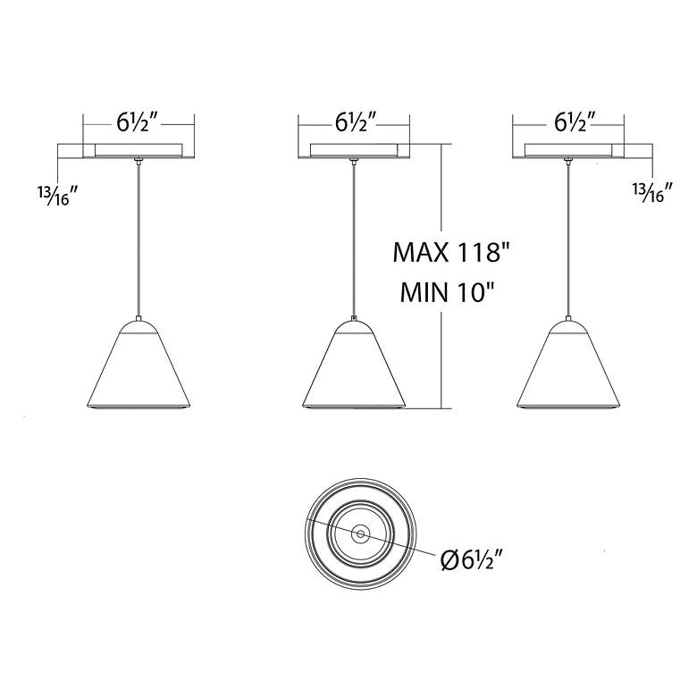 Image 3 WAC Kone 6" Wide Satin Nickel LED Mini Pendant more views