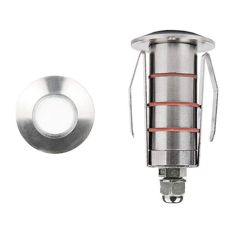 Image 1 WAC Landscape 1" Stainless Steel Round LED Indicator Light