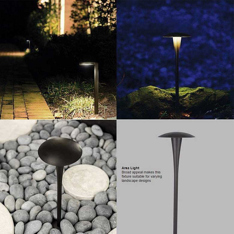 Image 3 WAC Landscape 22"H Bronzed Brass 2700K LED Area Path Light more views