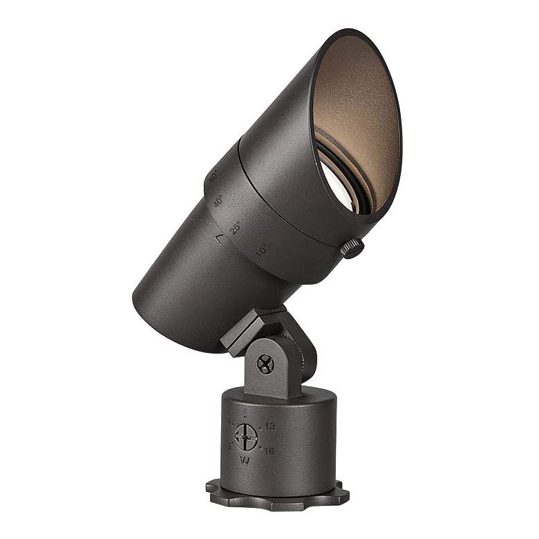 Image 1 WAC Landscape 6"H Bronzed Brass 3000K LED Accent Spot Light