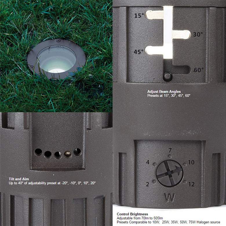 Image 3 WAC Landscape Bronze 2700K LED 12V In-Ground Well Light more views