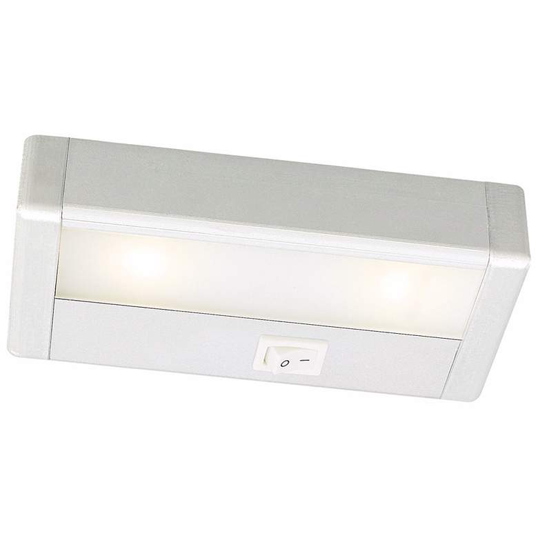 Image 1 WAC LED 8" Wide Satin Nickel Under Cabinet Light Bar