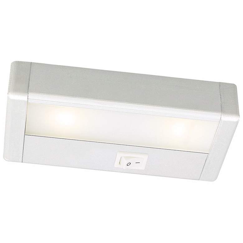 Image 1 WAC LED 8 inch Wide Satin Nickel Under Cabinet Light Bar