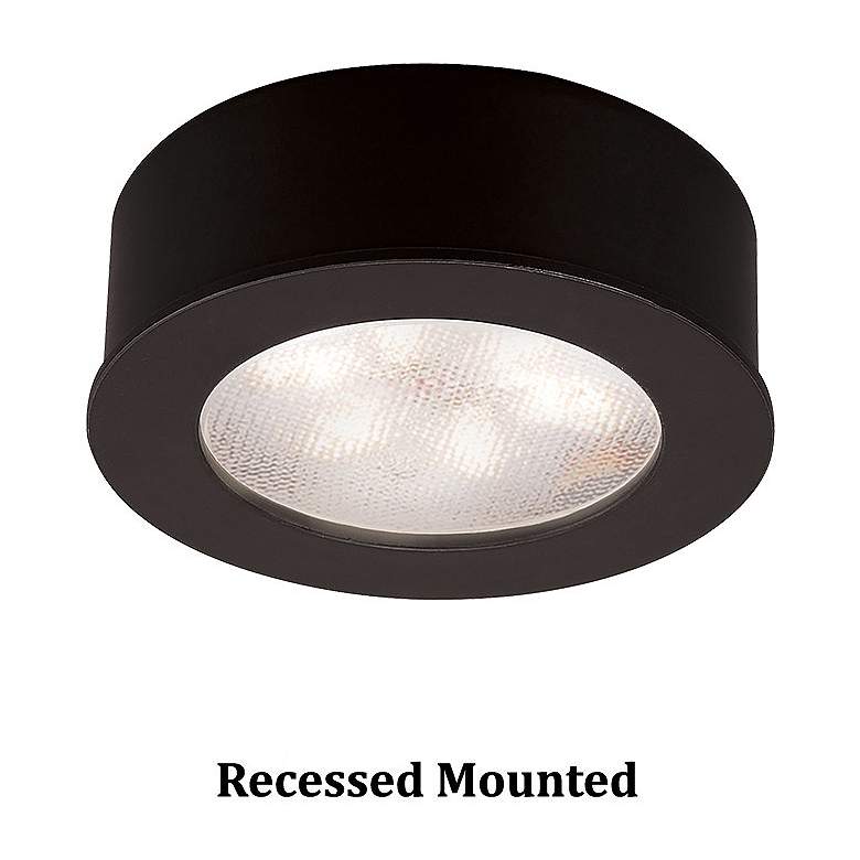 Image 1 WAC LEDme 2.25" Wide Round Black 3000K LED Button Light